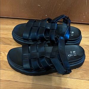 Mix No. 6 Black Platform Sandals
